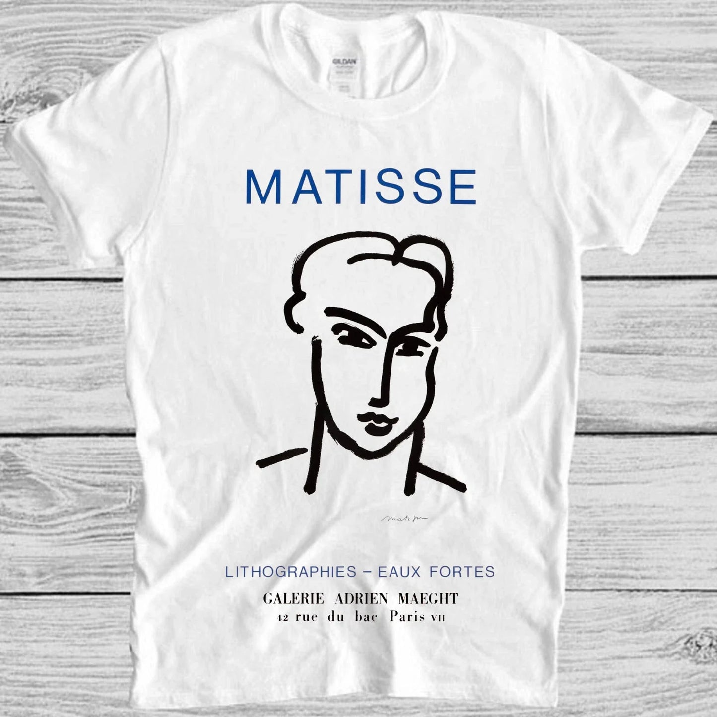 Henri Matisse Exhibition Poster Galerie Maeght in Paris 1964 Tee T Shirt M1073 Unisex T-shirt, Sweatshirt, Hoodie, Long Sleeve Tee - T-Shirt, Sweatshirt, Hoodie