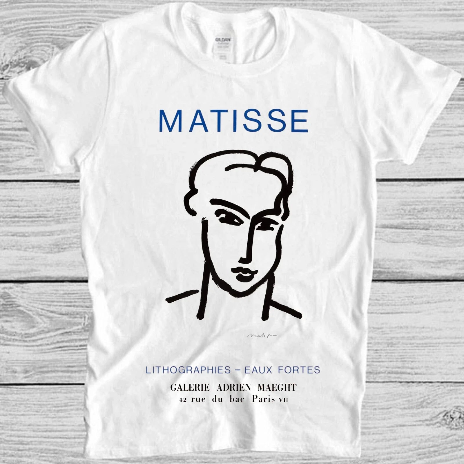 Henri Matisse Exhibition Poster Galerie Maeght in Paris 1964 Tee T Shirt M1073 Unisex T-shirt, Sweatshirt, Hoodie, Long Sleeve Tee - T-Shirt, Sweatshirt, Hoodie