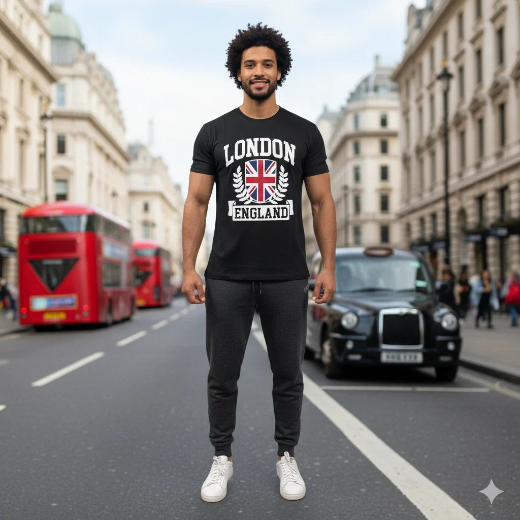 London England Unisex T-Shirt Union Jack Tee Trendy Great Britain Gift Tee Unisex T-shirt, Sweatshirt, Hoodie, Long Sleeve Tee - T-Shirt, Sweatshirt, Hoodie