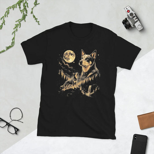 Australian Cattle Howling to The Moon Meme Animal Graphic T-Shirt Unisex T-shirt, Sweatshirt, Hoodie, Long Sleeve Tee - T-Shirt, Sweatshirt, Hoodie