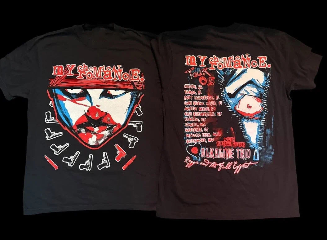 Vintage My Chemical Romance Tour 05 Two Sides T-Shirt Unisex T-shirt, Sweatshirt, Hoodie, Long Sleeve Tee - T-Shirt, Sweatshirt, Hoodie