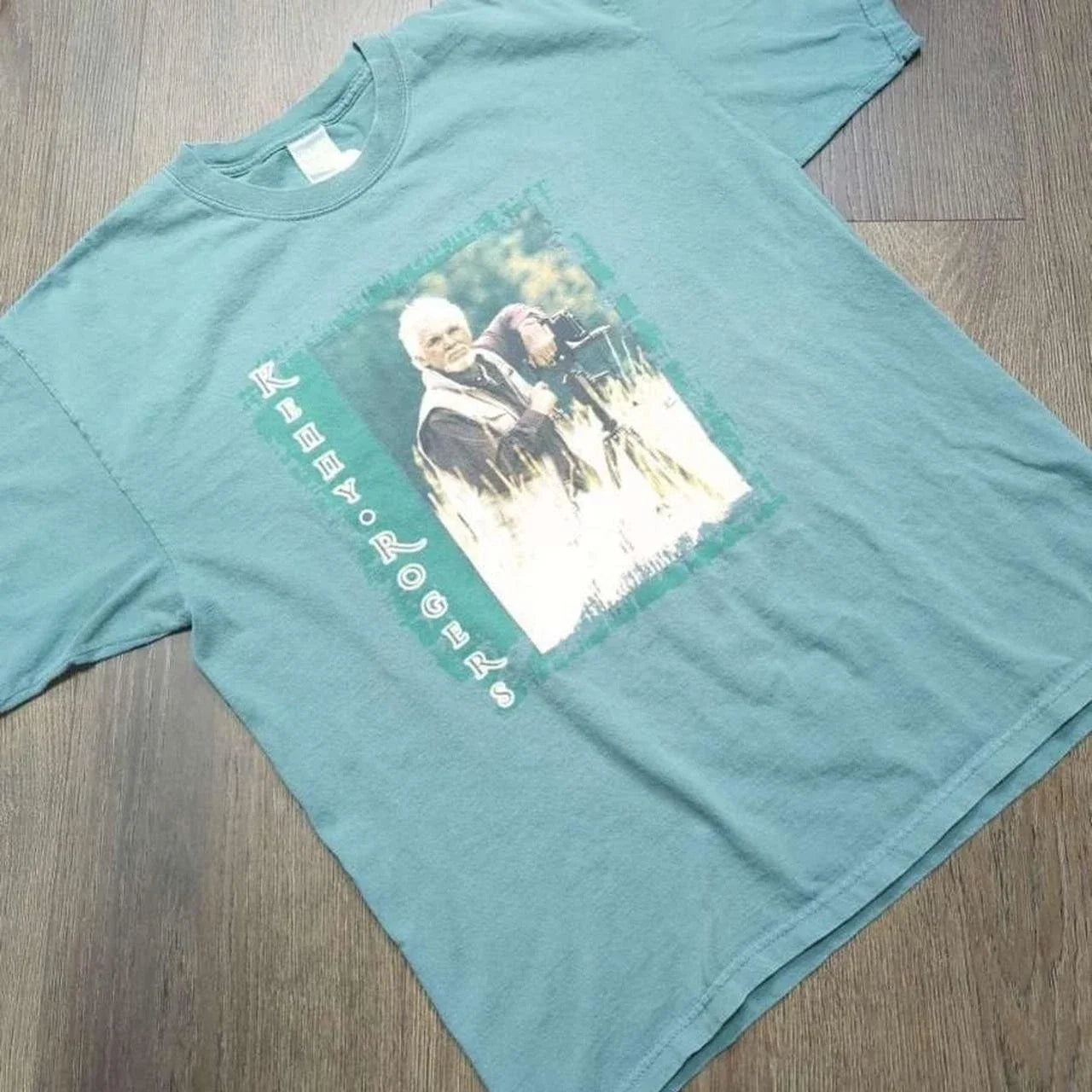 Vintage Kenny Rogers On Tour Portrait Green Country Tee Unisex T-shirt, Sweatshirt, Hoodie, Long Sleeve Tee - T-Shirt, Sweatshirt, Hoodie