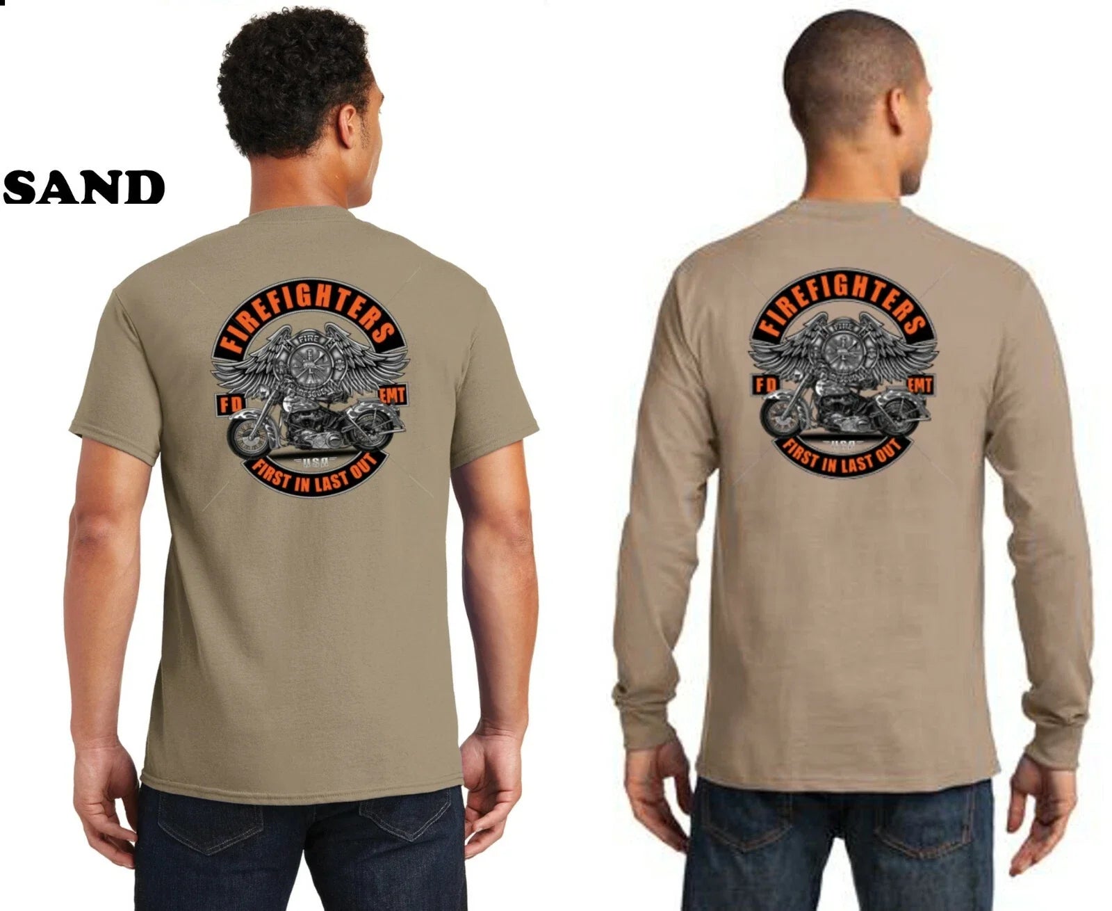 Biker Life Firefighter First Responder Custom Built Motorcycle Men's T-Shirt Unisex T-shirt, Sweatshirt, Hoodie, Long Sleeve Tee - T-Shirt, Sweatshirt, Hoodie