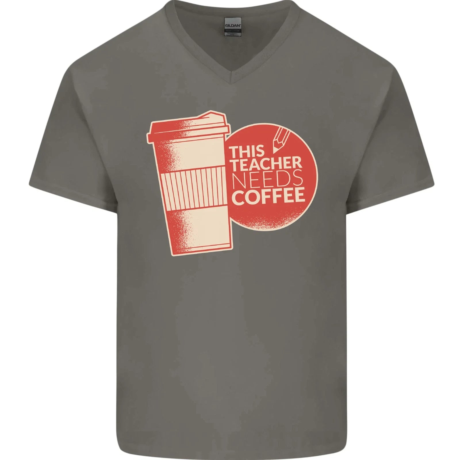 This Teacher Needs Coffee Funny Teaching Mens V-Neck Cotton T-Shirt Unisex T-shirt, Sweatshirt, Hoodie, Long Sleeve Tee - T-Shirt, Sweatshirt, Hoodie