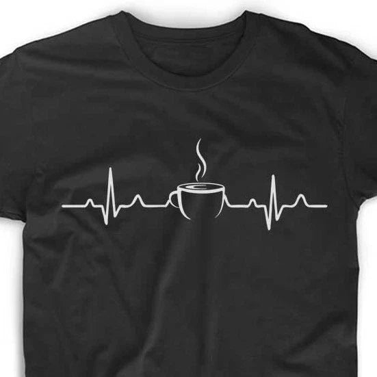 Coffee Heartbeat T Shirt Tee Caffeine Food Espresso Nurse Doctor RN Funny Cute Unisex T-shirt, Sweatshirt, Hoodie, Long Sleeve Tee - T-Shirt, Sweatshirt, Hoodie