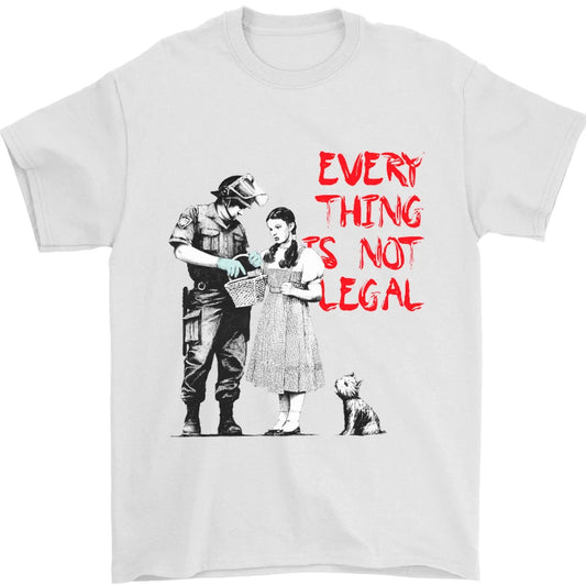 Banksy Art Everything Is Not Legal Mens T-Shirt 100% Cotton Unisex T-shirt, Sweatshirt, Hoodie, Long Sleeve Tee - T-Shirt, Sweatshirt, Hoodie