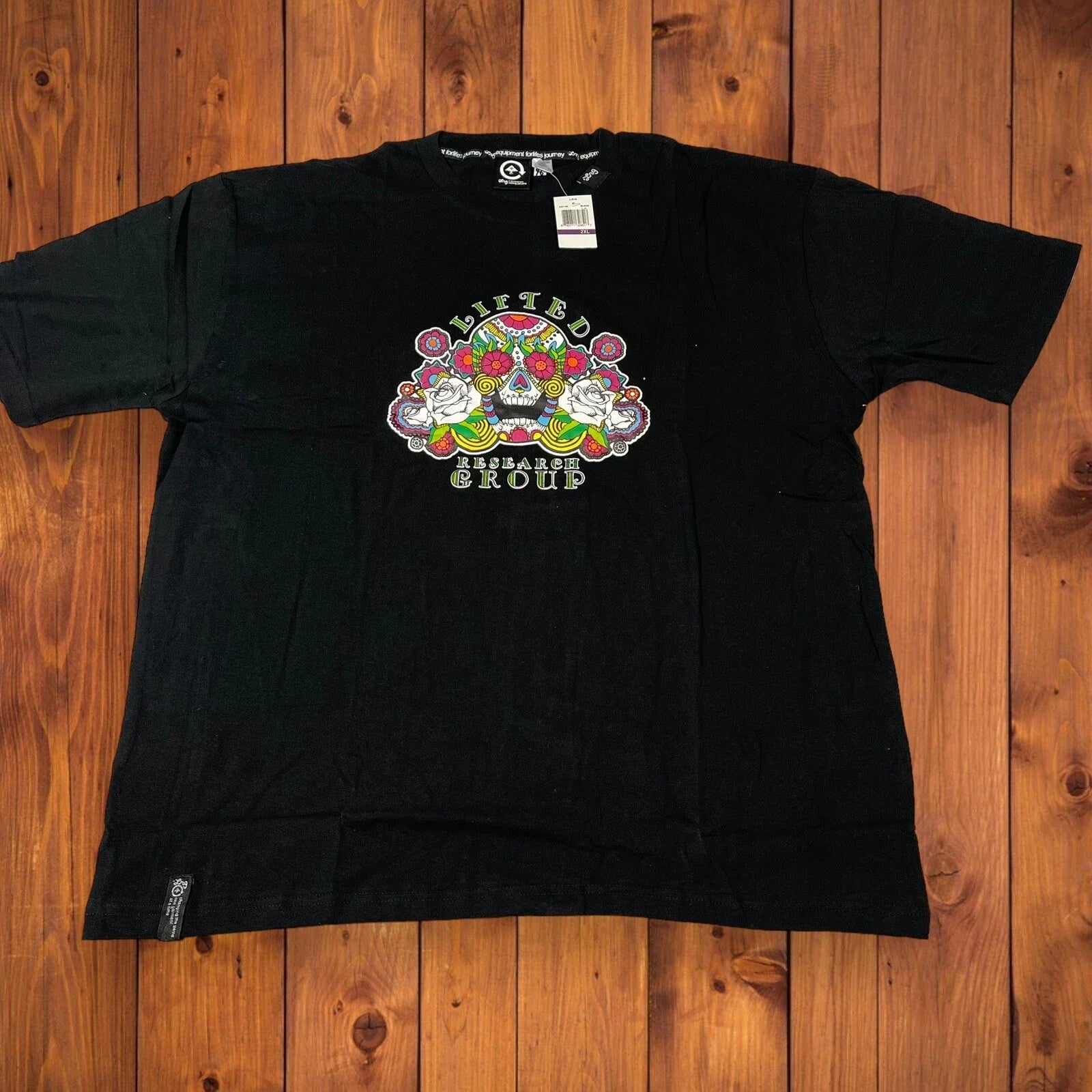 NWT LRG Lifted Research Group Sugar Skull Black Graphic T-Shirt Size 2XL Unisex T-shirt, Sweatshirt, Hoodie, Long Sleeve Tee - T-Shirt, Sweatshirt, Hoodie