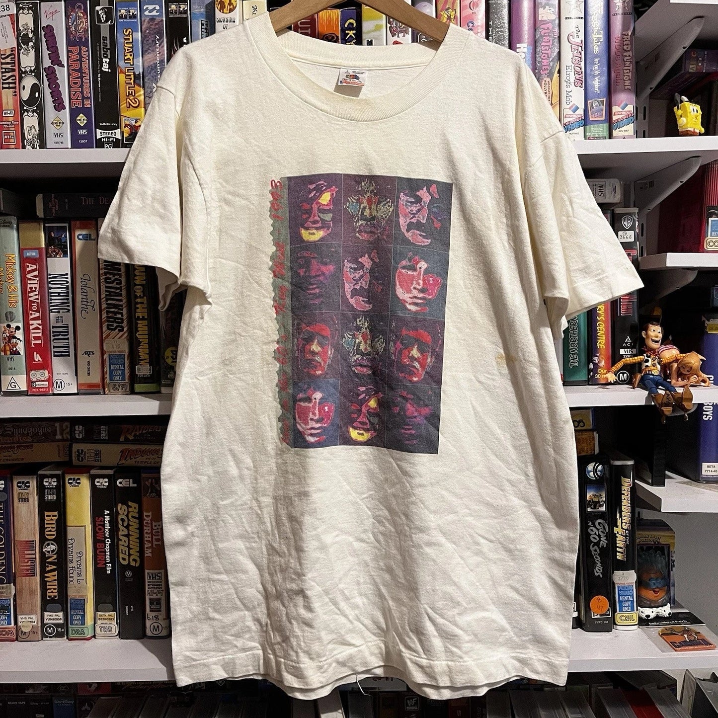 Vintage 1990s 90s Warhol Pop Art Acid Jim Morrison Janis Joplin Hendrix Tee L Unisex T-shirt, Sweatshirt, Hoodie, Long Sleeve Tee - T-Shirt, Sweatshirt, Hoodie
