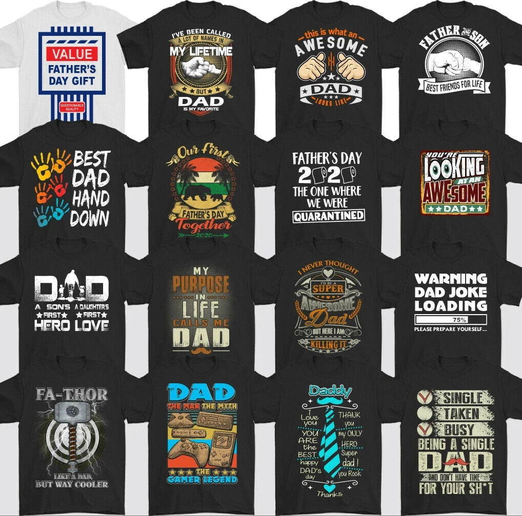 DAD T-SHIRT, Father's Day, Daddy, Gift, For Him, Present, Mens, Printed, Top,Tee Unisex T-shirt, Sweatshirt, Hoodie, Long Sleeve Tee - T-Shirt, Sweatshirt, Hoodie