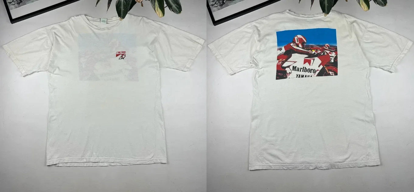Marlboro Moto Racing Yamaha Vintage 90s T Shirt Streetwear Biker Tee S-5XL Unisex T-shirt, Sweatshirt, Hoodie, Long Sleeve Tee - T-Shirt, Sweatshirt, Hoodie