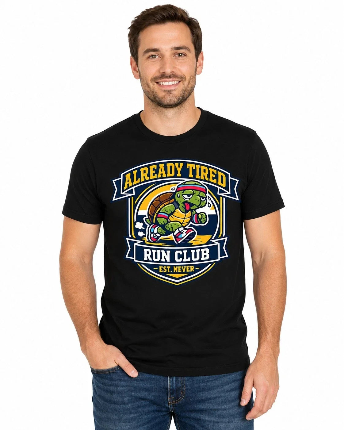 Already Tired Run Club Shirt Funny Tortoise Lazy Runner Graphic Tee Gift For Men Unisex T-shirt, Sweatshirt, Hoodie, Long Sleeve Tee - T-Shirt, Sweatshirt, Hoodie