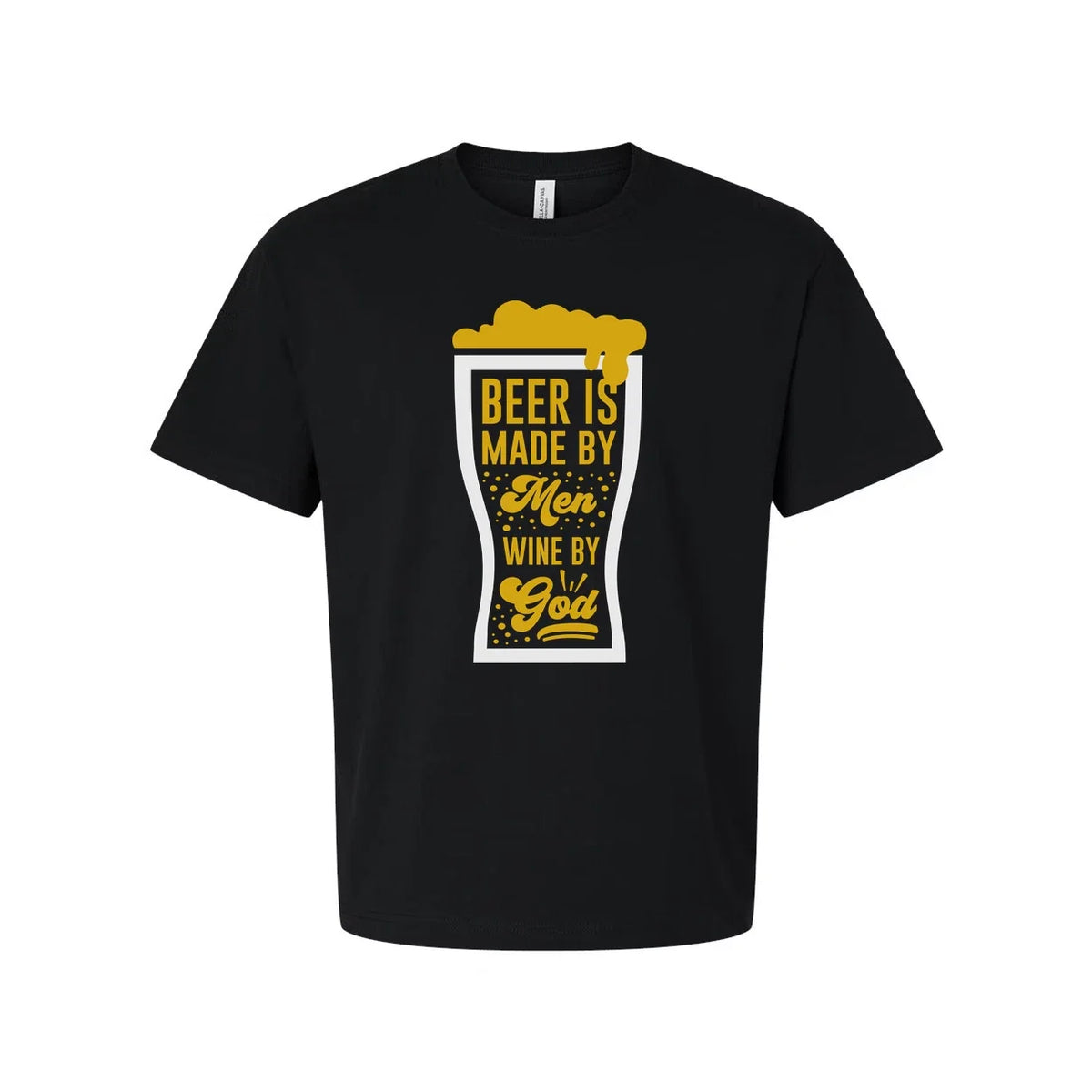 With Beer Glass Graphic And Quote Is Made By Men Wine - Adult & Kids T-Shirts, Sweatshirts & Hoodies apparel design preview 1