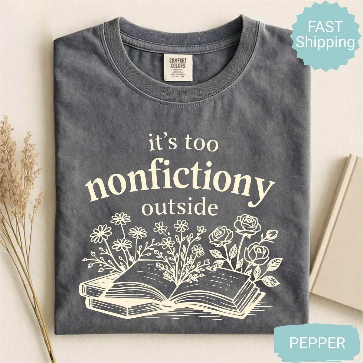 Floral Booktrovert Graphic T-Shirt Funny Introvert Fiction Reader Tee Gift Unisex T-shirt, Sweatshirt, Hoodie, Long Sleeve Tee - T-Shirt, Sweatshirt, Hoodie