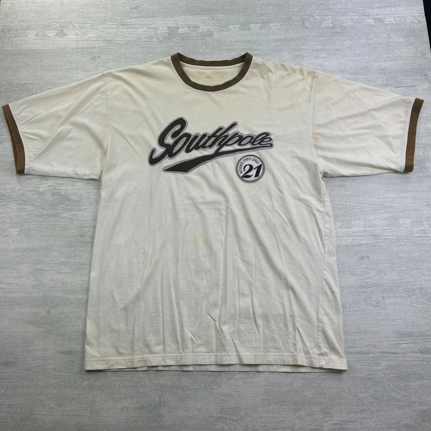 Vintage Y2K Southpole Ringer Shirt Size XL White Skater Cyber Grunge Unisex T-shirt, Sweatshirt, Hoodie, Long Sleeve Tee - T-Shirt, Sweatshirt, Hoodie