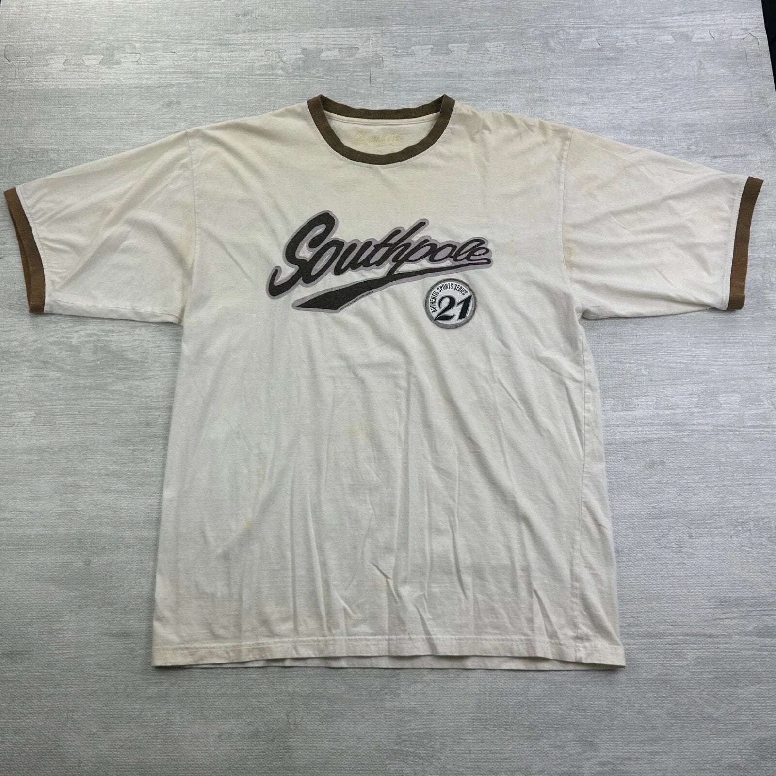 Vintage Y2K Southpole Ringer Shirt Size XL White Skater Cyber Grunge Unisex T-shirt, Sweatshirt, Hoodie, Long Sleeve Tee - T-Shirt, Sweatshirt, Hoodie