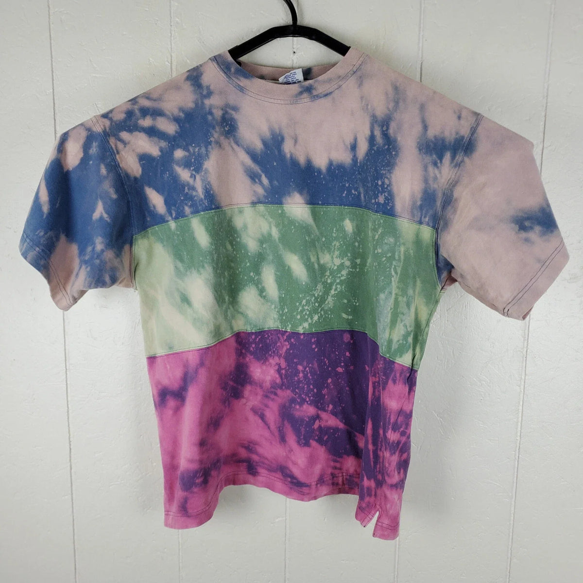 Easy Shirt Mens Large Multicolor Tie Dye Crew Neck Short Sleeve Stretch Pullover Unisex T-shirt, Sweatshirt, Hoodie, Long Sleeve Tee - T-Shirt, Sweatshirt, Hoodie