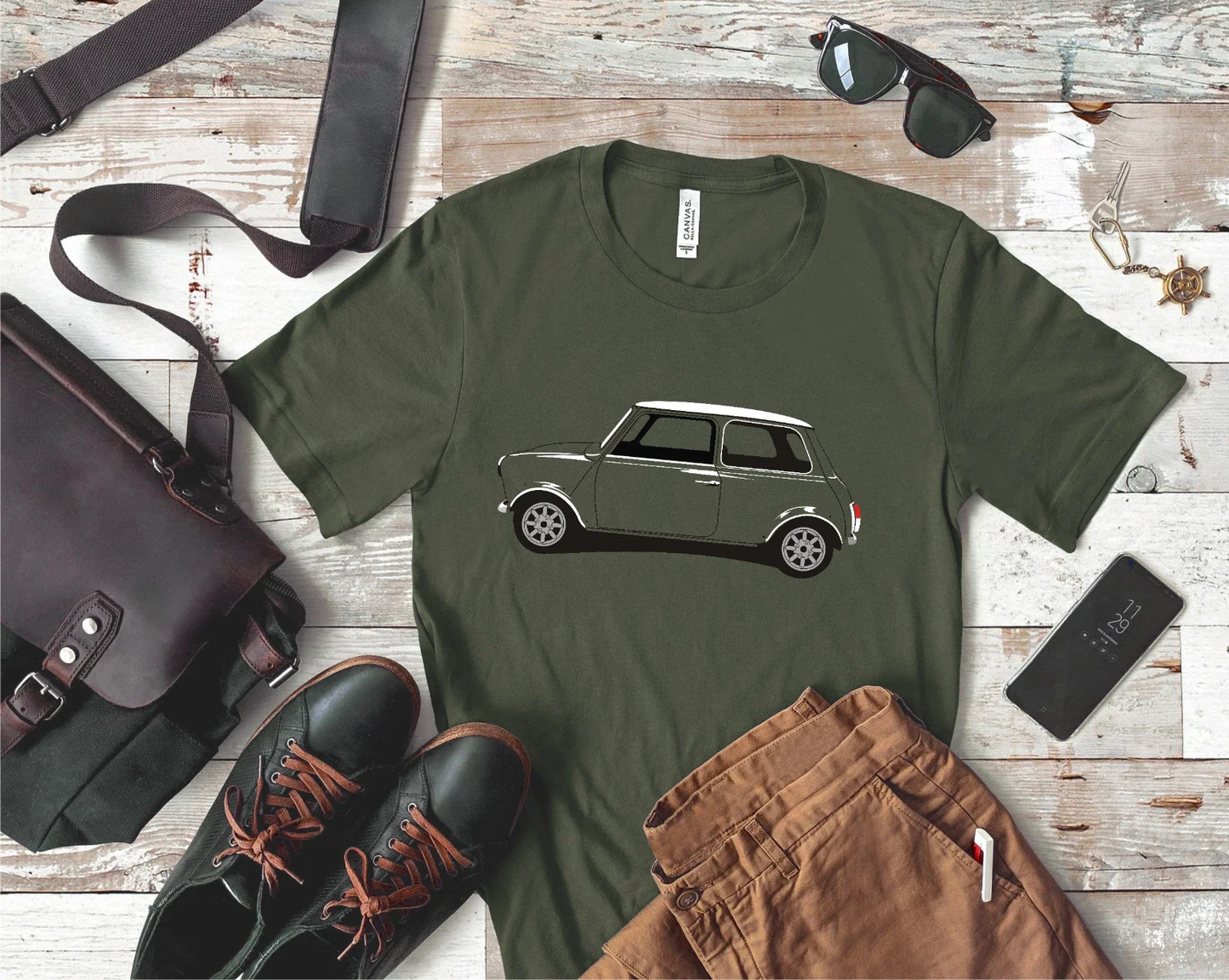 Classic BL Mini Car T Shirt Retro Design 10 Colours Gift Unisex T-shirt, Sweatshirt, Hoodie, Long Sleeve Tee - T-Shirt, Sweatshirt, Hoodie
