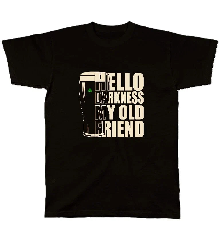 t shirt, Hello Darkness My Old Friend, Black Unisex T-shirt, Sweatshirt, Hoodie, Long Sleeve Tee - T-Shirt, Sweatshirt, Hoodie