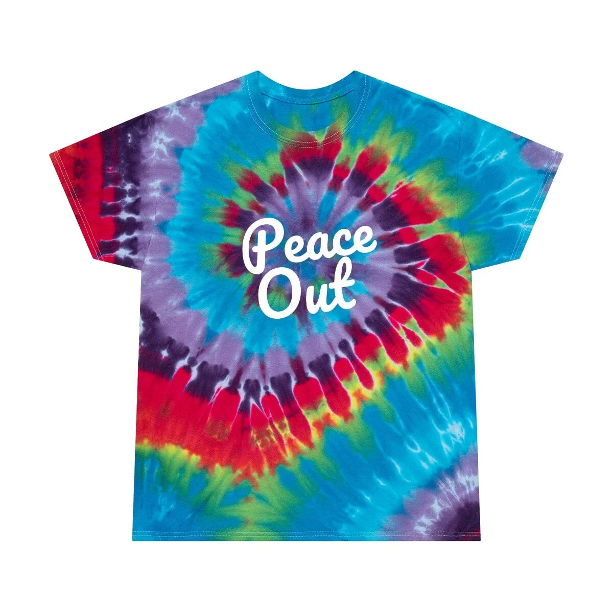 Peace Out, Hippie, Tie-Dye Tee, Spiral Unisex T-shirt, Sweatshirt, Hoodie, Long Sleeve Tee - T-Shirt, Sweatshirt, Hoodie