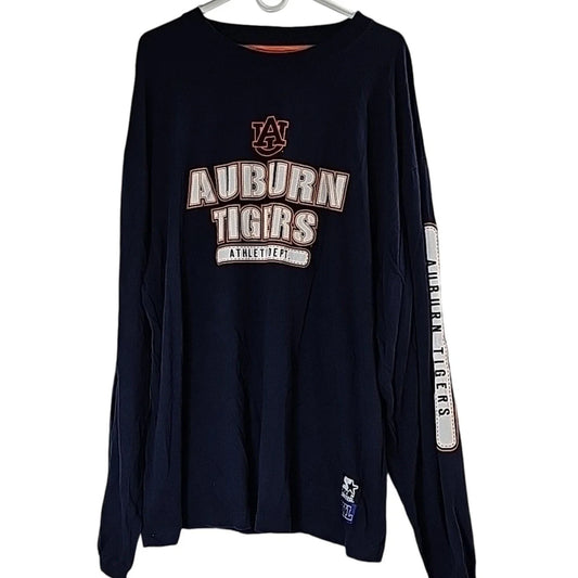 Auburn Tigers Spellout Blue & Orange Long Sleeve Football Mens Sz 3XL Tee-Shirt Unisex T-shirt, Sweatshirt, Hoodie, Long Sleeve Tee - T-Shirt, Sweatshirt, Hoodie