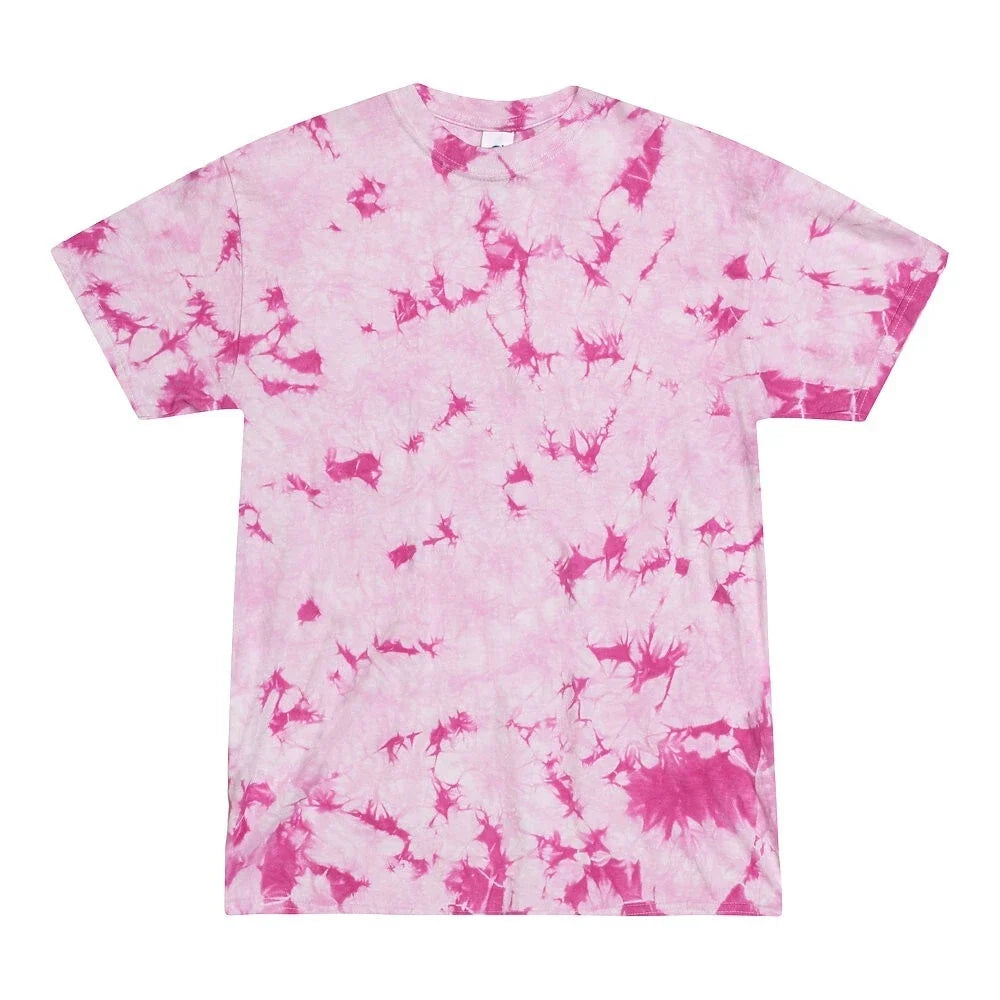 Tie Dye Crystal Pink  Adult & Kids Sizes, S M L XL 2XL 3XL Cotton Colortone Unisex T-shirt, Sweatshirt, Hoodie, Long Sleeve Tee - T-Shirt, Sweatshirt, Hoodie