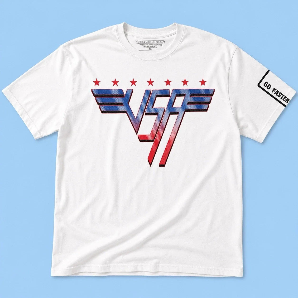 VSF Graphic  T- Shirt Mens Large  White Red blue Logo Athletic Street wear  Tee Unisex T-shirt, Sweatshirt, Hoodie, Long Sleeve Tee - T-Shirt, Sweatshirt, Hoodie