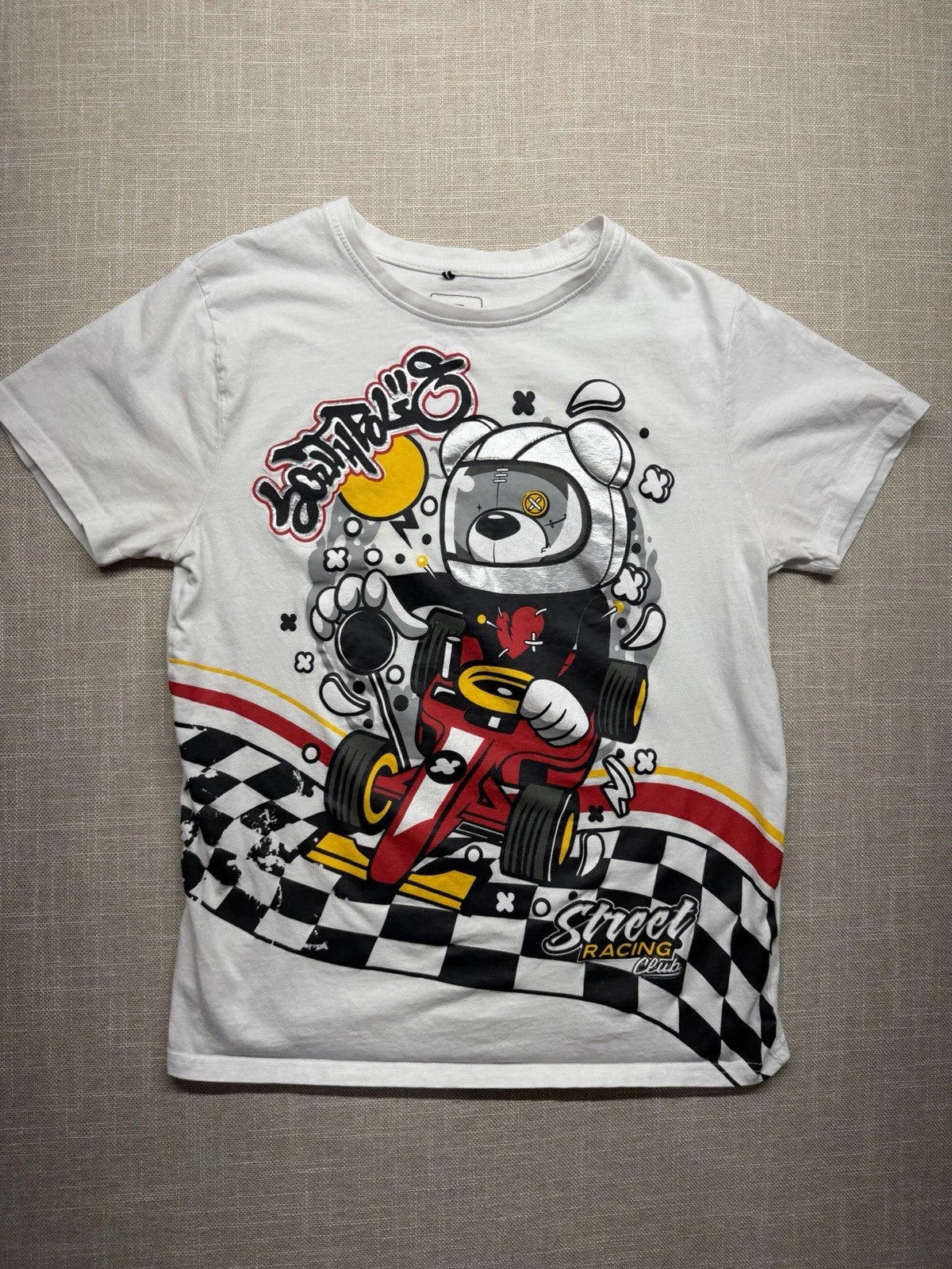 Southpole Shirt Black Street Racing Club  Graphic Logo Teddy Bear Mens Small Unisex T-shirt, Sweatshirt, Hoodie, Long Sleeve Tee - T-Shirt, Sweatshirt, Hoodie