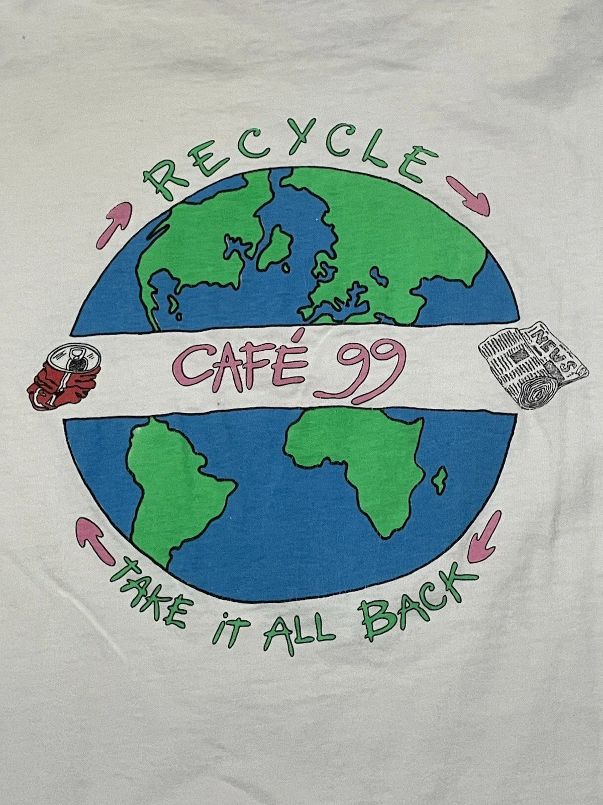 Hanes Beefy-T White T-Shirt Tagged XL Cafe 99 Charleston South Carolina Unisex T-shirt, Sweatshirt, Hoodie, Long Sleeve Tee - T-Shirt, Sweatshirt, Hoodie