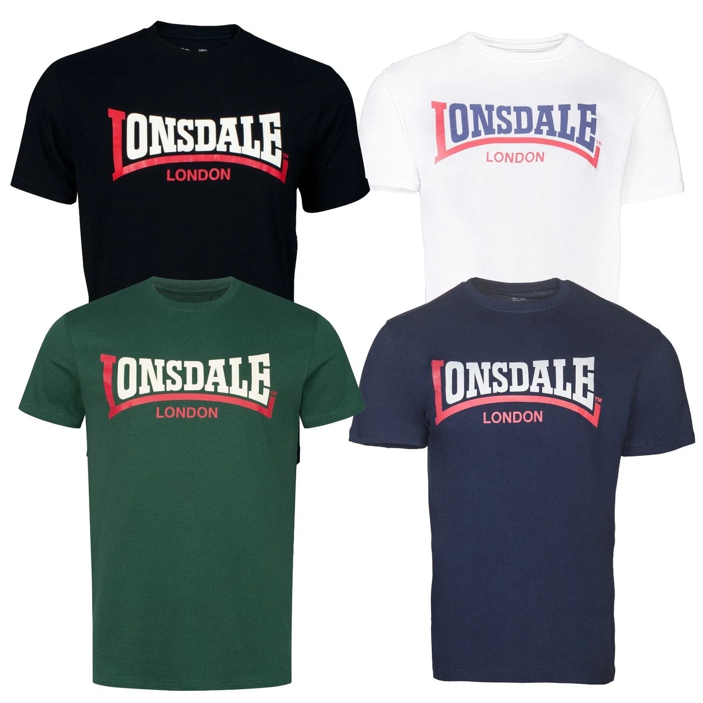 Lonsdale T-Shirt Two Tone Classic Logo Black Blue White Green Regular Fit Shirt Unisex T-shirt, Sweatshirt, Hoodie, Long Sleeve Tee - T-Shirt, Sweatshirt, Hoodie