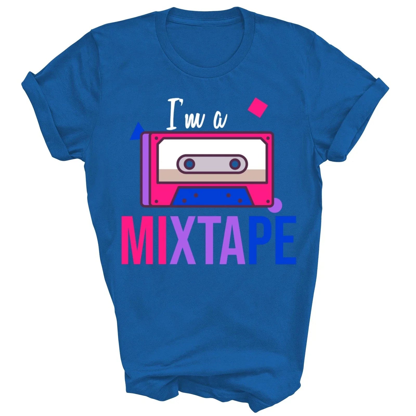 I Am A Mixtape Bi Pride Bisexual Funny Unisex Shirt Gift Unisex T-shirt, Sweatshirt, Hoodie, Long Sleeve Tee - T-Shirt, Sweatshirt, Hoodie