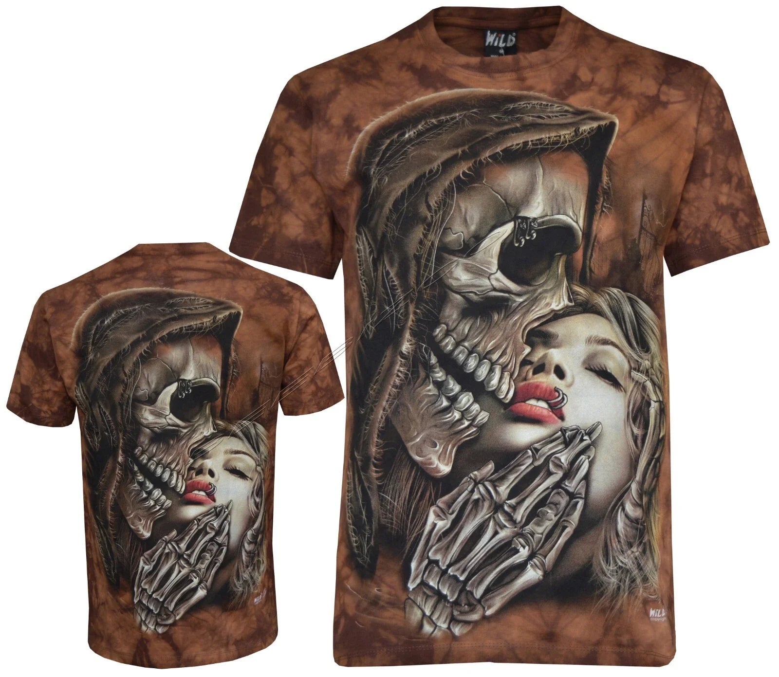 Tie Dye T-shirt Grim Reaper Falling for Woman Lady Love Glow in the Dark by Wild Unisex T-shirt, Sweatshirt, Hoodie, Long Sleeve Tee - T-Shirt, Sweatshirt, Hoodie