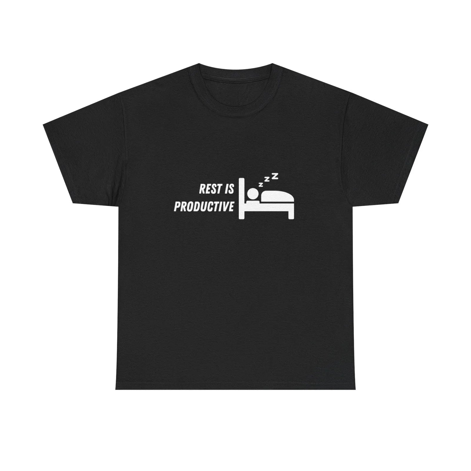 Rest Is Productive Tee | Sleep Bed Graphic Shirt Unisex T-shirt, Sweatshirt, Hoodie, Long Sleeve Tee - T-Shirt, Sweatshirt, Hoodie
