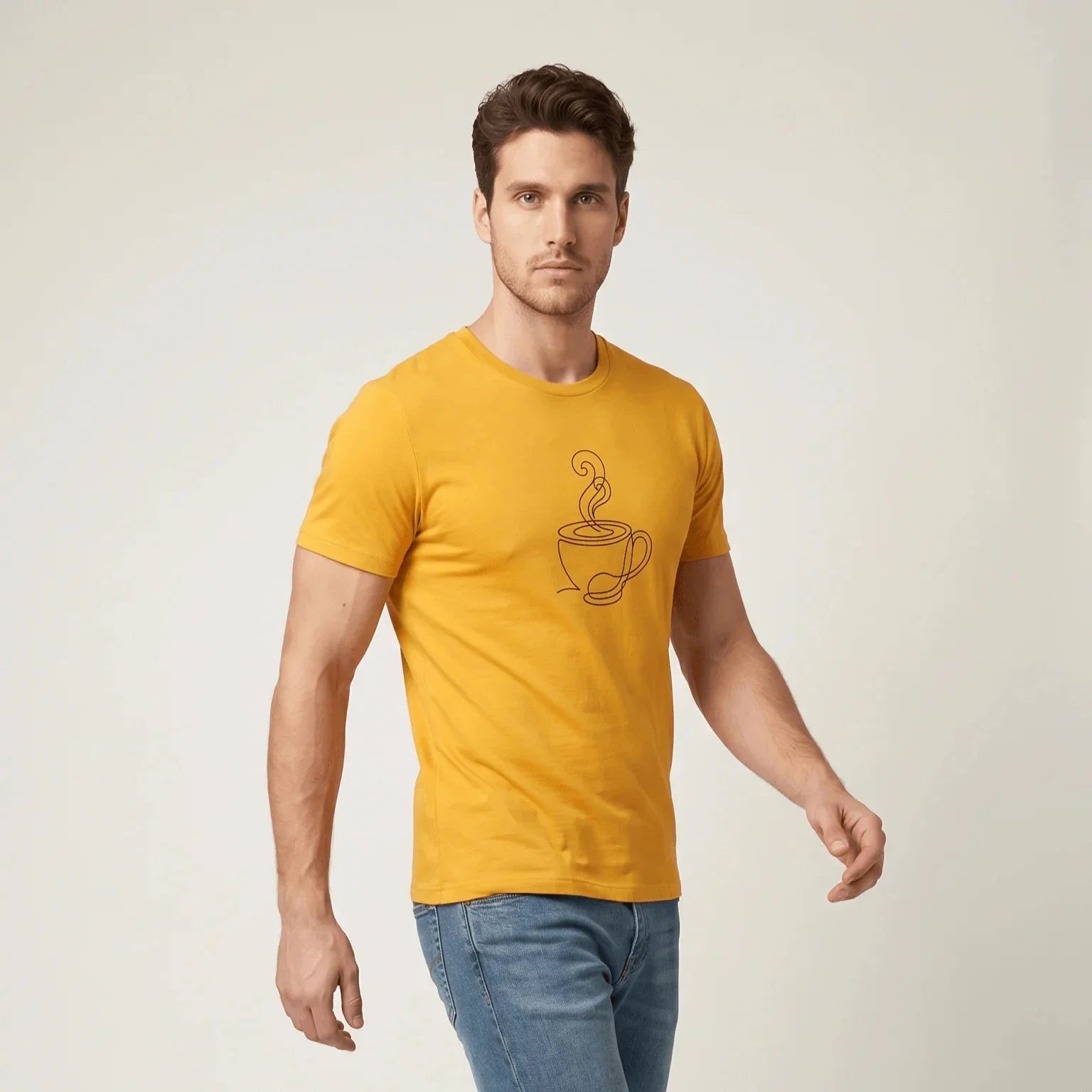 Coffee Lover T-Shirt Morning Ritual Minimalist Line Art Graphic Tee MOEBEER Unisex T-shirt, Sweatshirt, Hoodie, Long Sleeve Tee - T-Shirt, Sweatshirt, Hoodie