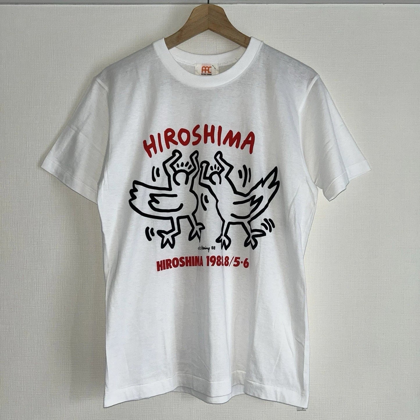Very Rare Vintage 80s Keith Haring Hiroshima Peace Charity Concert T-shirt 1988 Unisex T-shirt, Sweatshirt, Hoodie, Long Sleeve Tee - T-Shirt, Sweatshirt, Hoodie