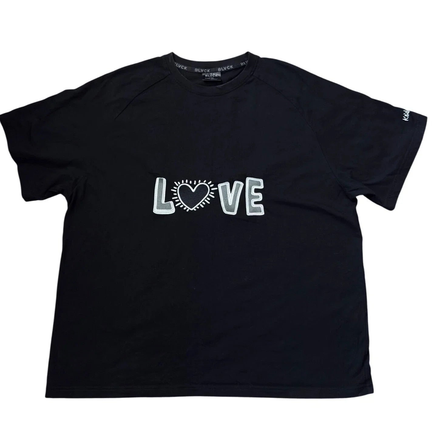 Blvck Paris x Keith Haring Love Heart Black Graphic T-Shirt Mens Streetwear FF14 Unisex T-shirt, Sweatshirt, Hoodie, Long Sleeve Tee - T-Shirt, Sweatshirt, Hoodie