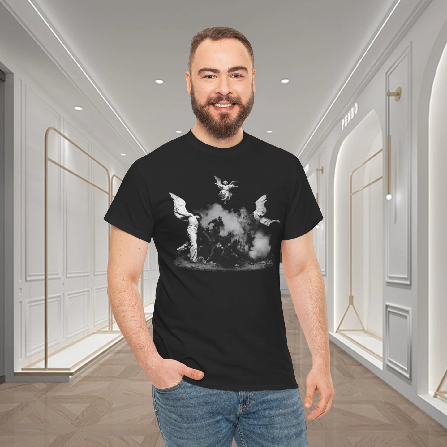 Angels And Fallen Souls Gothic Art Graphic T-Shirt Unisex T-shirt, Sweatshirt, Hoodie, Long Sleeve Tee - T-Shirt, Sweatshirt, Hoodie