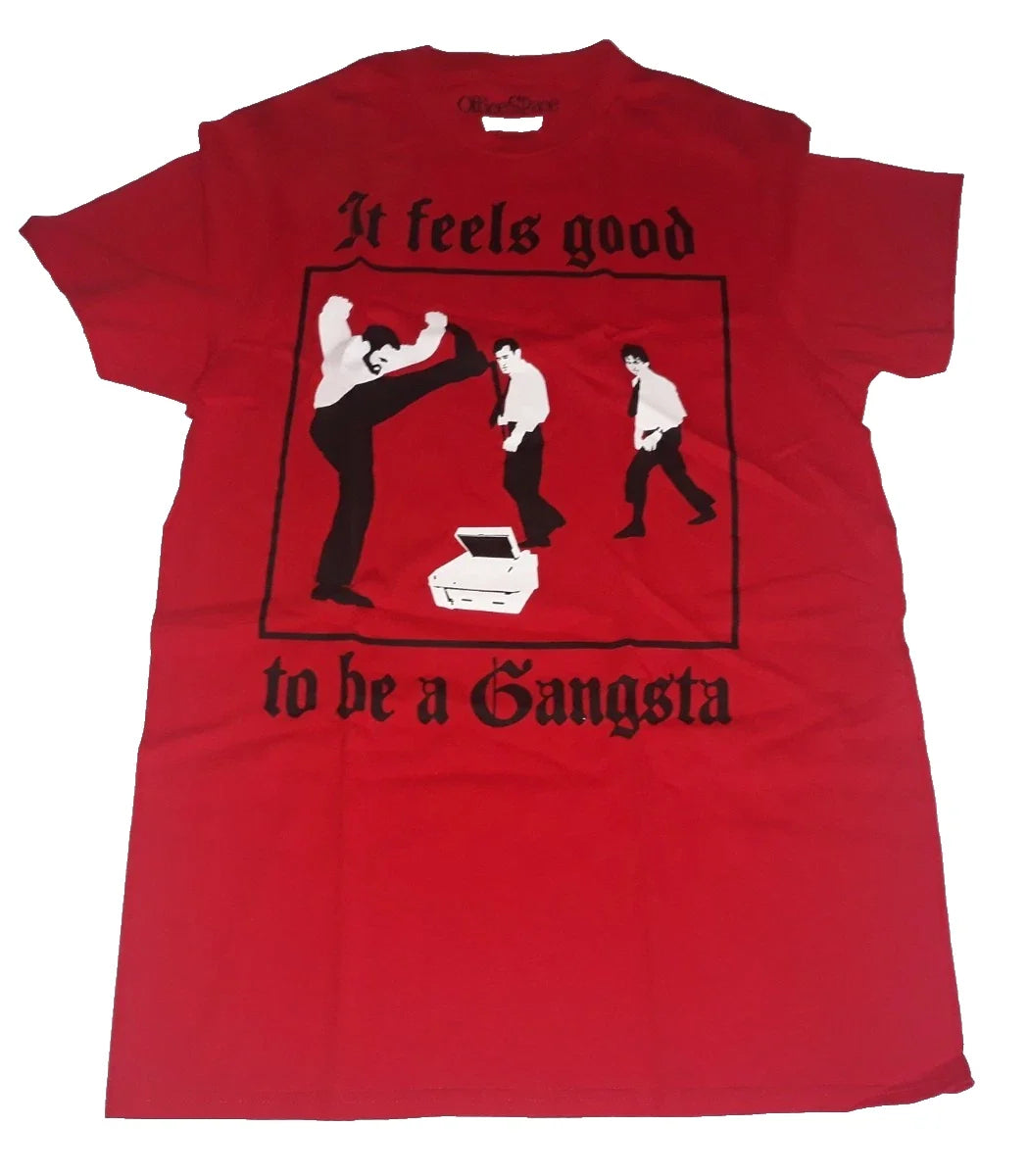 Office Space Men's Shirt It Feels Good To Be A Gangsta Red XXL / 2XL NEW Unisex T-shirt, Sweatshirt, Hoodie, Long Sleeve Tee - T-Shirt, Sweatshirt, Hoodie