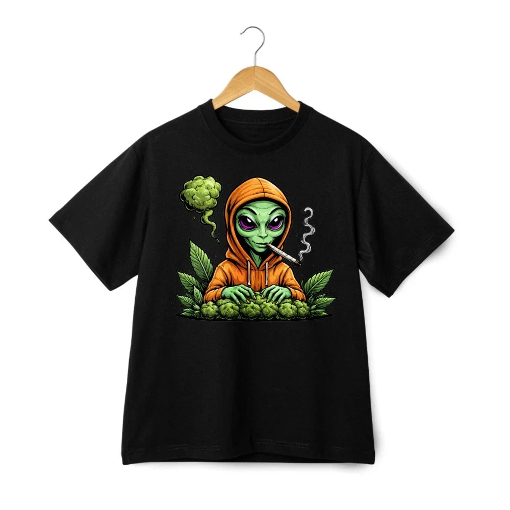 Whimsical Alien Graphic T-Shirt Fun Space Theme Casual Cotton Tee for Men&Women Unisex T-shirt, Sweatshirt, Hoodie, Long Sleeve Tee - T-Shirt, Sweatshirt, Hoodie
