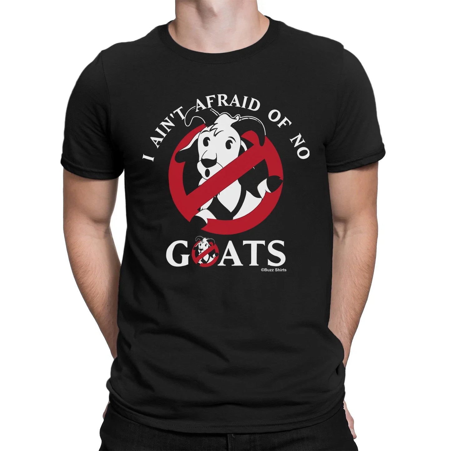 I Aint Afraid Of No Goats Mens  T-Shirt Ghostbusters Funny Retro 80s Eco Unisex T-shirt, Sweatshirt, Hoodie, Long Sleeve Tee - T-Shirt, Sweatshirt, Hoodie