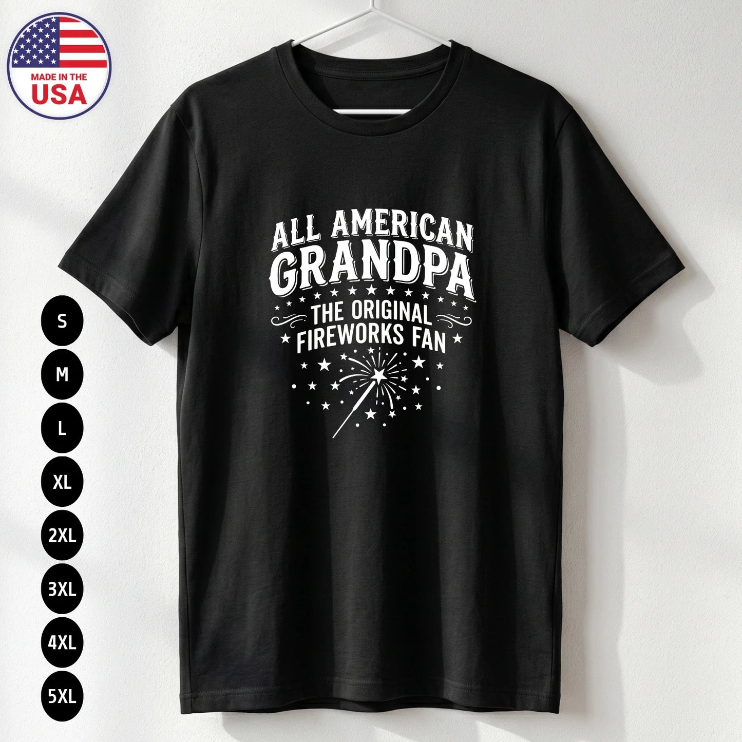 All American Grandpa T Shirt 4th of July Patriotic Gift S-5XL Unisex T-shirt, Sweatshirt, Hoodie, Long Sleeve Tee - T-Shirt, Sweatshirt, Hoodie