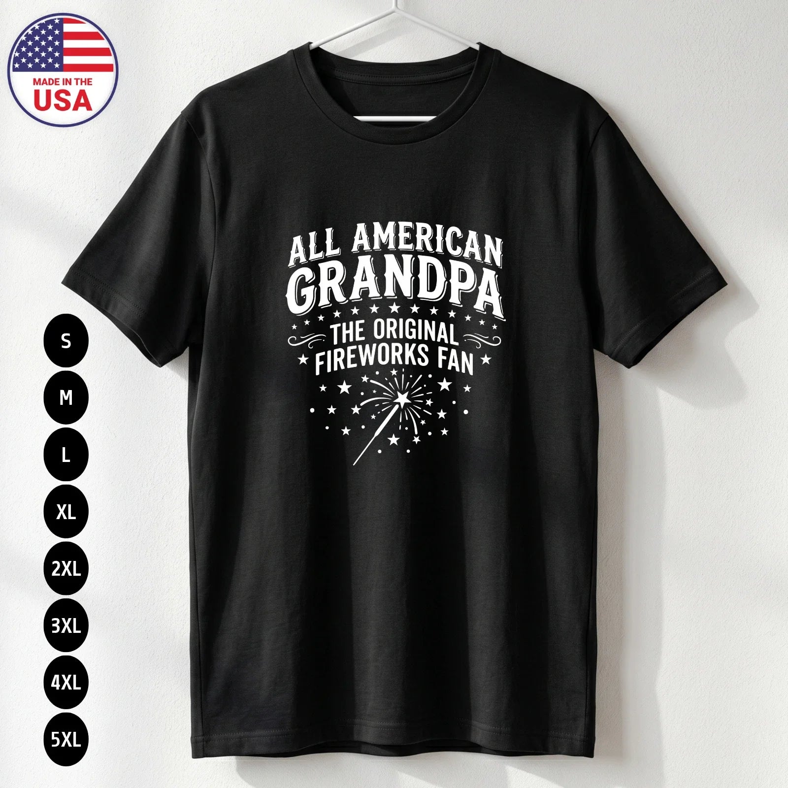 All American Grandpa T Shirt 4th of July Patriotic Gift S-5XL Unisex T-shirt, Sweatshirt, Hoodie, Long Sleeve Tee - T-Shirt, Sweatshirt, Hoodie