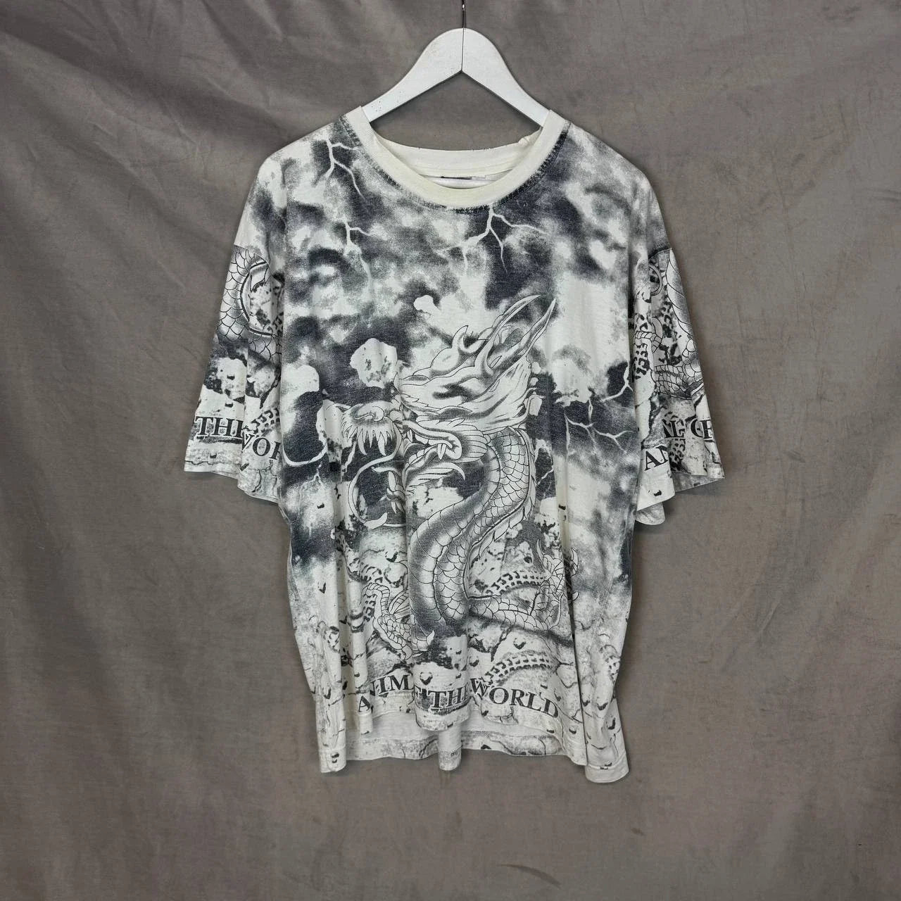 Vintage Dragon All Over Print T-Shirt Y2K Tribal Graphic Oversized Unisex T-shirt, Sweatshirt, Hoodie, Long Sleeve Tee - T-Shirt, Sweatshirt, Hoodie