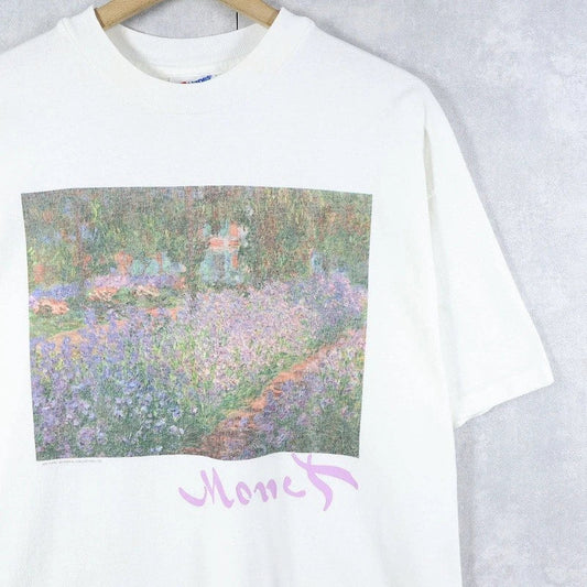 90's Claude Monet "Irises in Monet's Garden" Art Print T-Shirt S-5XL Unisex T-shirt, Sweatshirt, Hoodie, Long Sleeve Tee - T-Shirt, Sweatshirt, Hoodie