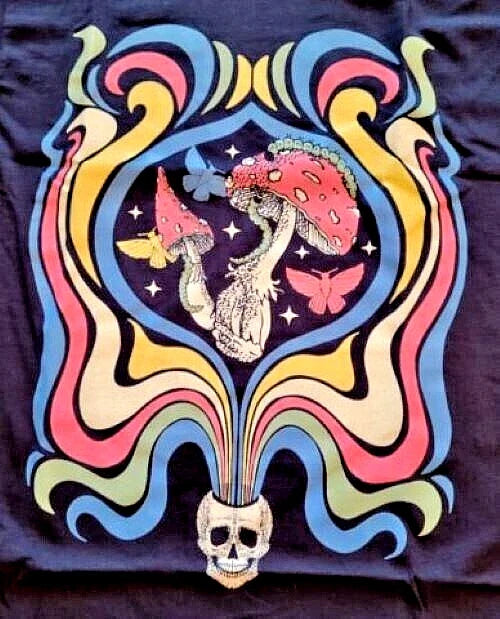 EARTHBOUND -Navy " Eternal Psychedelic Dream" - Unisex T Shirt - Size Small NWT Unisex T-shirt, Sweatshirt, Hoodie, Long Sleeve Tee - T-Shirt, Sweatshirt, Hoodie