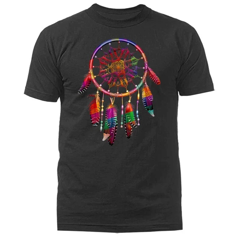 Colorful Dreamcatcher Feathers Tribal Native American T-shirt Unisex T-shirt, Sweatshirt, Hoodie, Long Sleeve Tee - T-Shirt, Sweatshirt, Hoodie