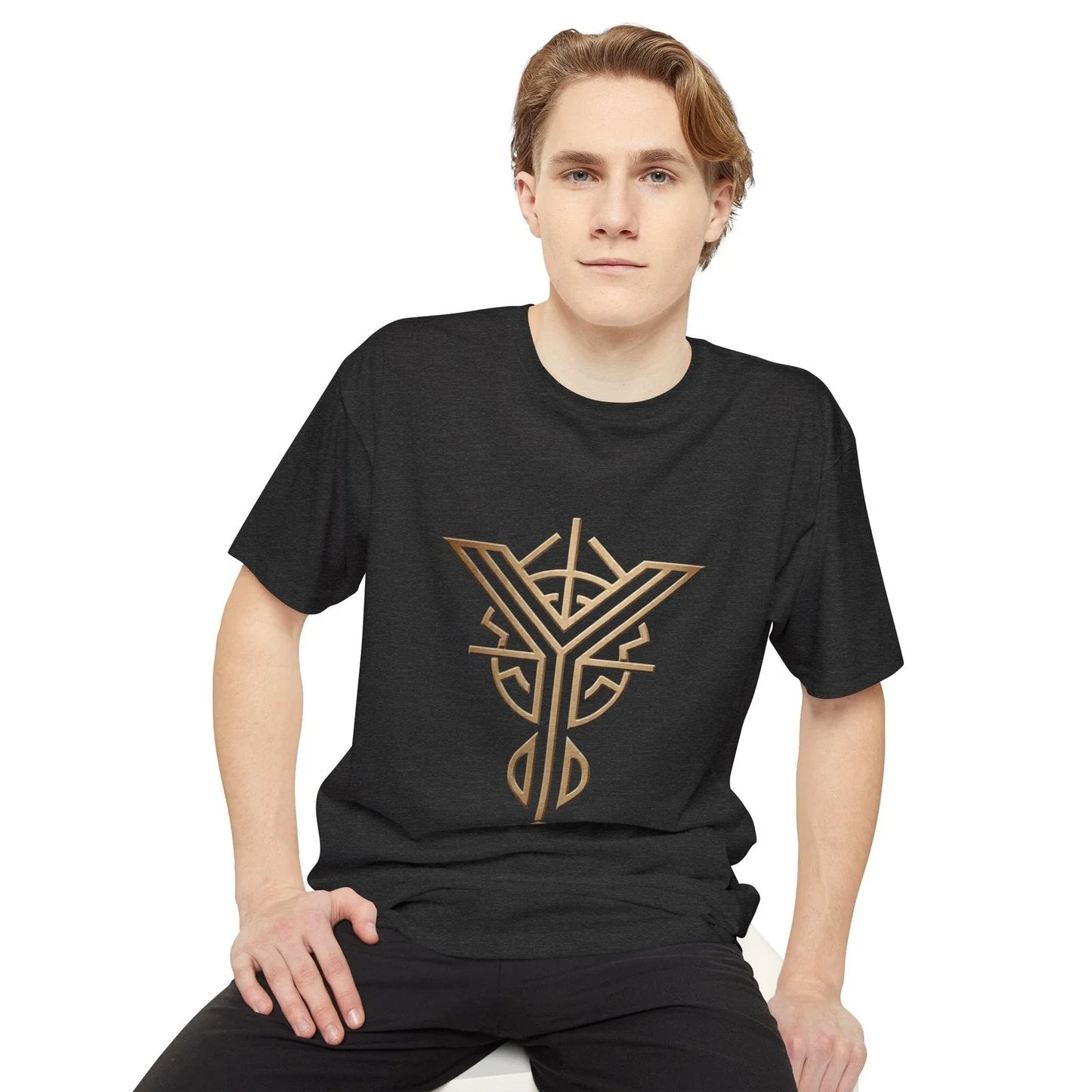 Geometric Rune Symbol Tee Minimal Line Art T-Shirt Unisex T-shirt, Sweatshirt, Hoodie, Long Sleeve Tee - T-Shirt, Sweatshirt, Hoodie