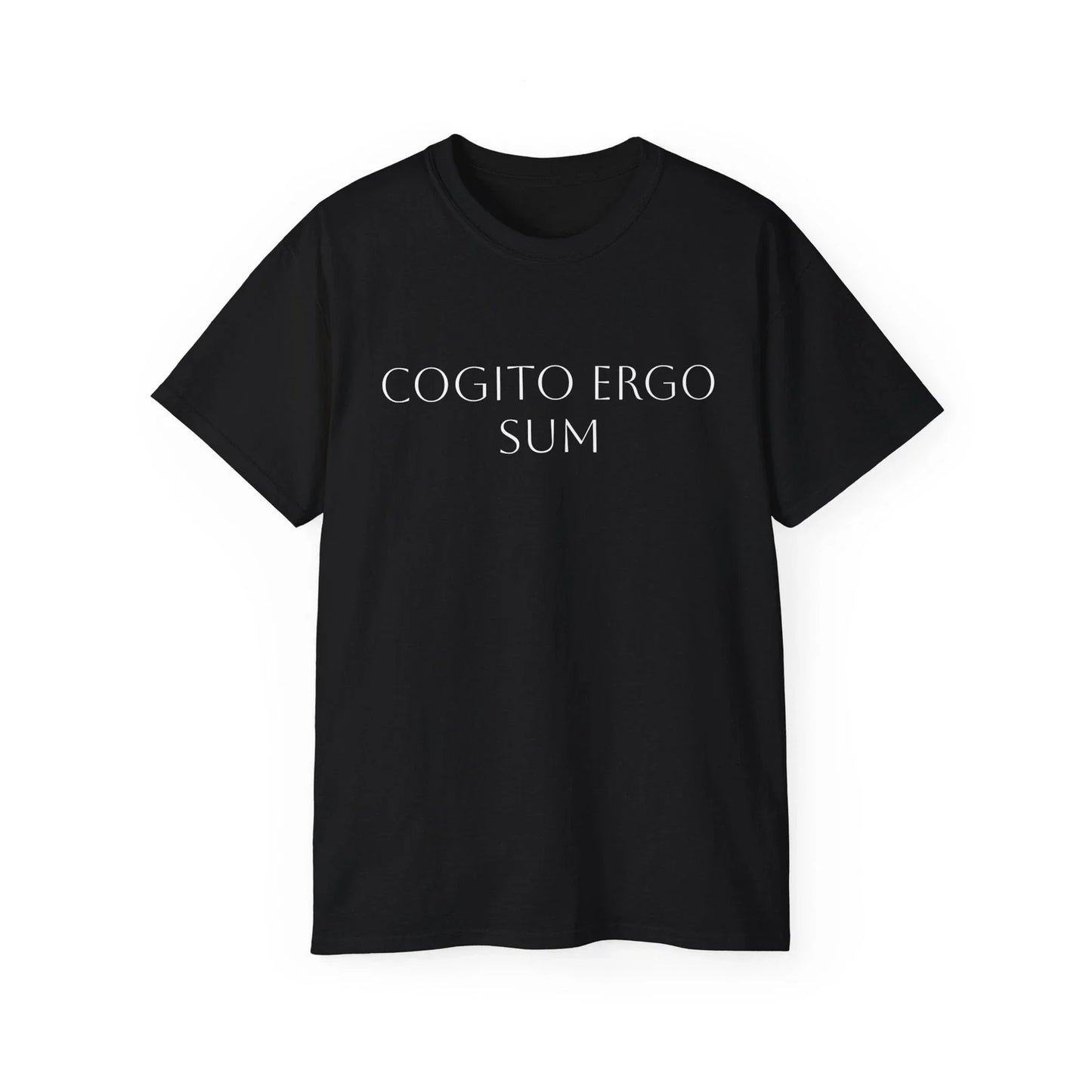 Philosophy Tee, Descartes Shirt, Minimalist Cogito Ergo Sum T-Shirt, Rationalist Unisex T-shirt, Sweatshirt, Hoodie, Long Sleeve Tee - T-Shirt, Sweatshirt, Hoodie