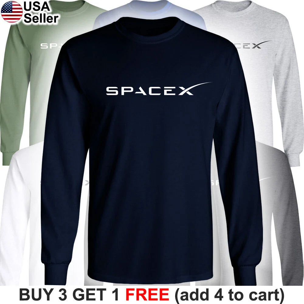SpaceX Long T-Shirt Space X Exploration Aerospace NASA Elon Musk Men Unisex T-shirt, Sweatshirt, Hoodie, Long Sleeve Tee - T-Shirt, Sweatshirt, Hoodie