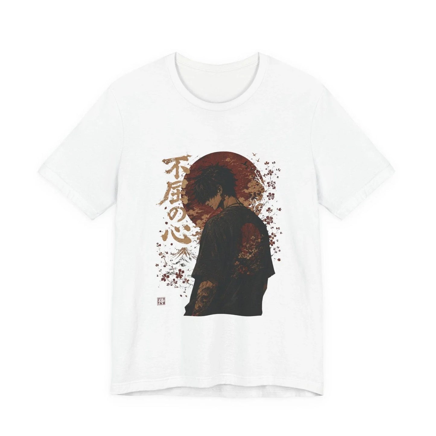 Samurai Silhouette Tee | Japanese Ink Sun, Kanji Tattoo Design Unisex T-shirt, Sweatshirt, Hoodie, Long Sleeve Tee - T-Shirt, Sweatshirt, Hoodie