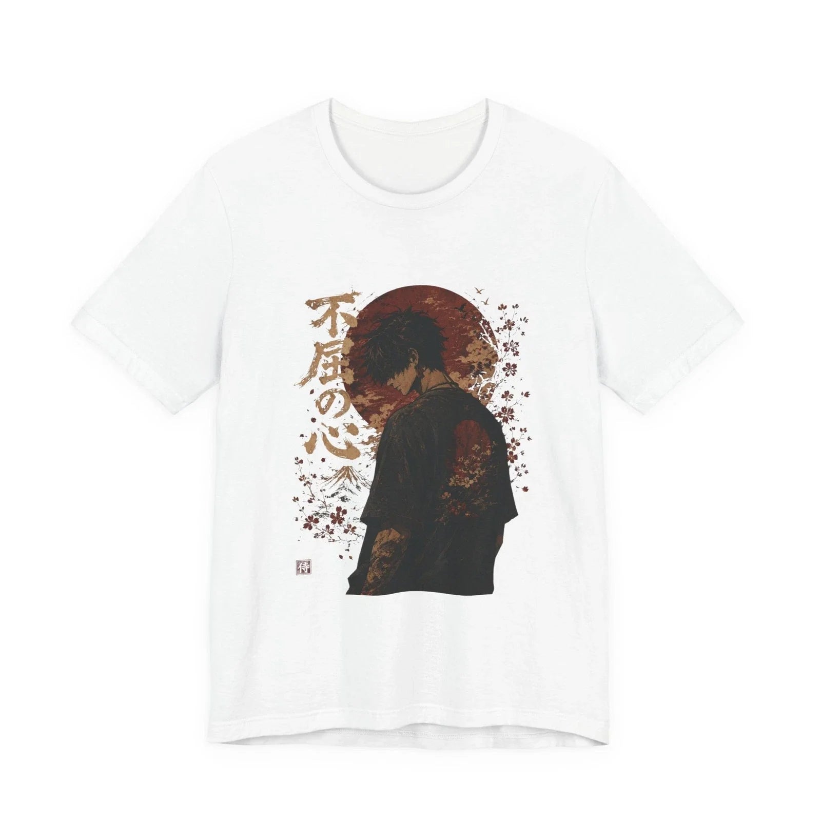 Samurai Silhouette Tee | Japanese Ink Sun, Kanji Tattoo Design Unisex T-shirt, Sweatshirt, Hoodie, Long Sleeve Tee - T-Shirt, Sweatshirt, Hoodie